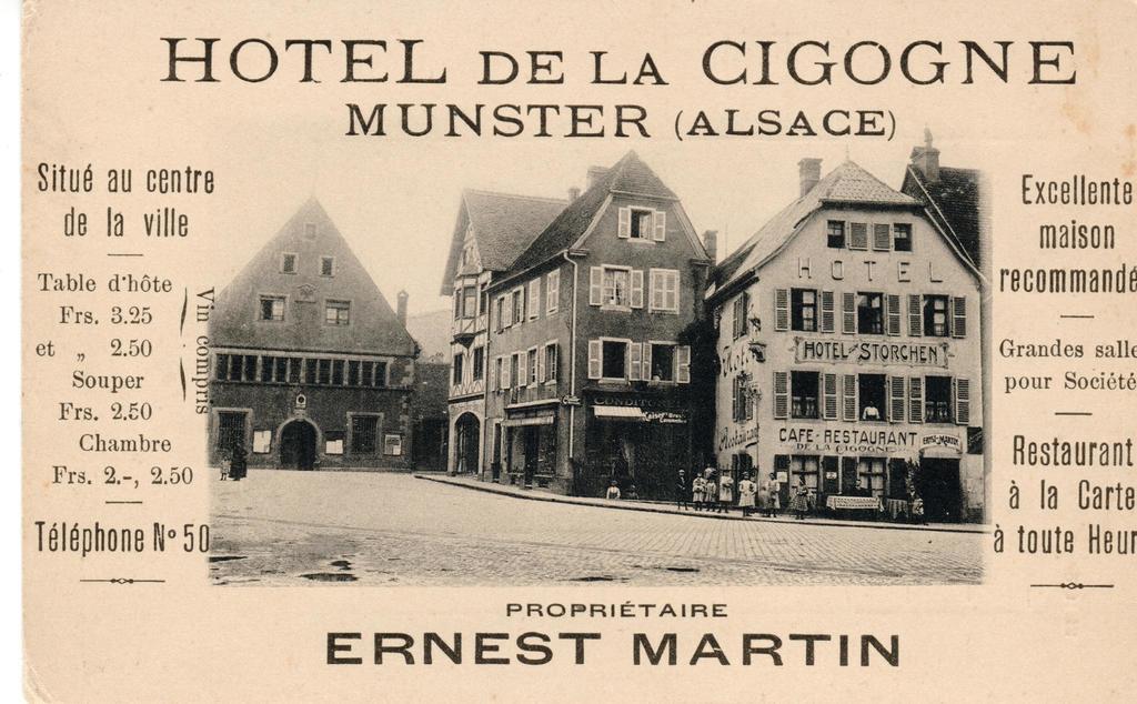 Hotel Restaurant La Cigogne Munster  Exterior photo